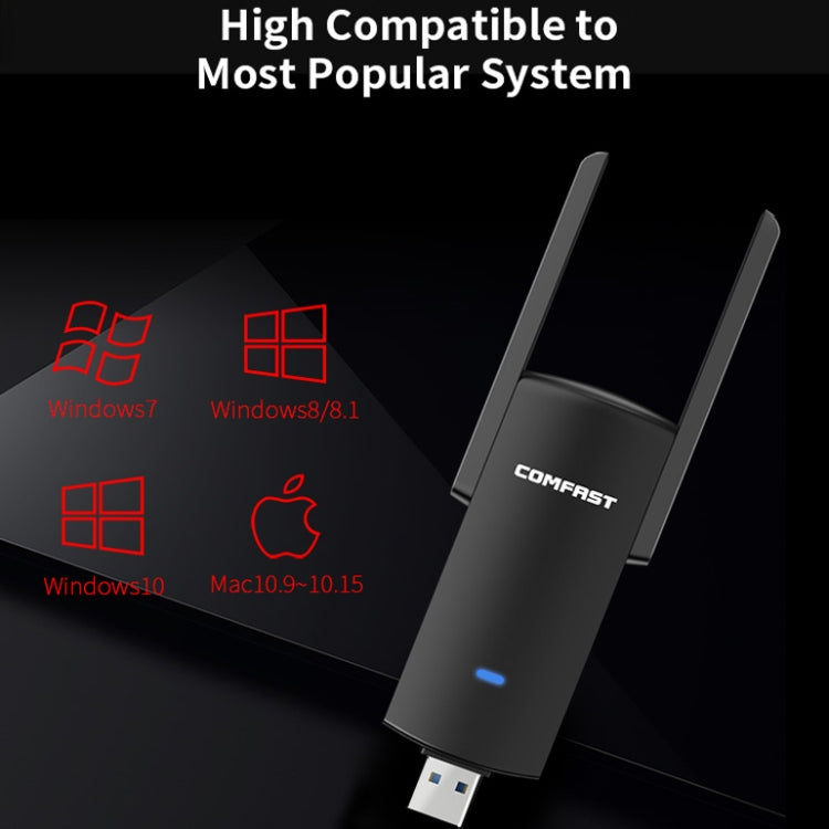 COMFAST CF-924AC V2 1200Mbps Dual Frequency Gigabit USB Computer WIFI Receiver High Power Wireless Network Card COMFAST CF-924AC V2 1200Mbps Dual Frequency Gigabit USB Computer WIFI Receiver High Power Wireless Network Card